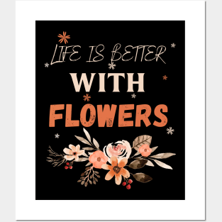 Flowers lover design gift for her who love floral design Posters and Art